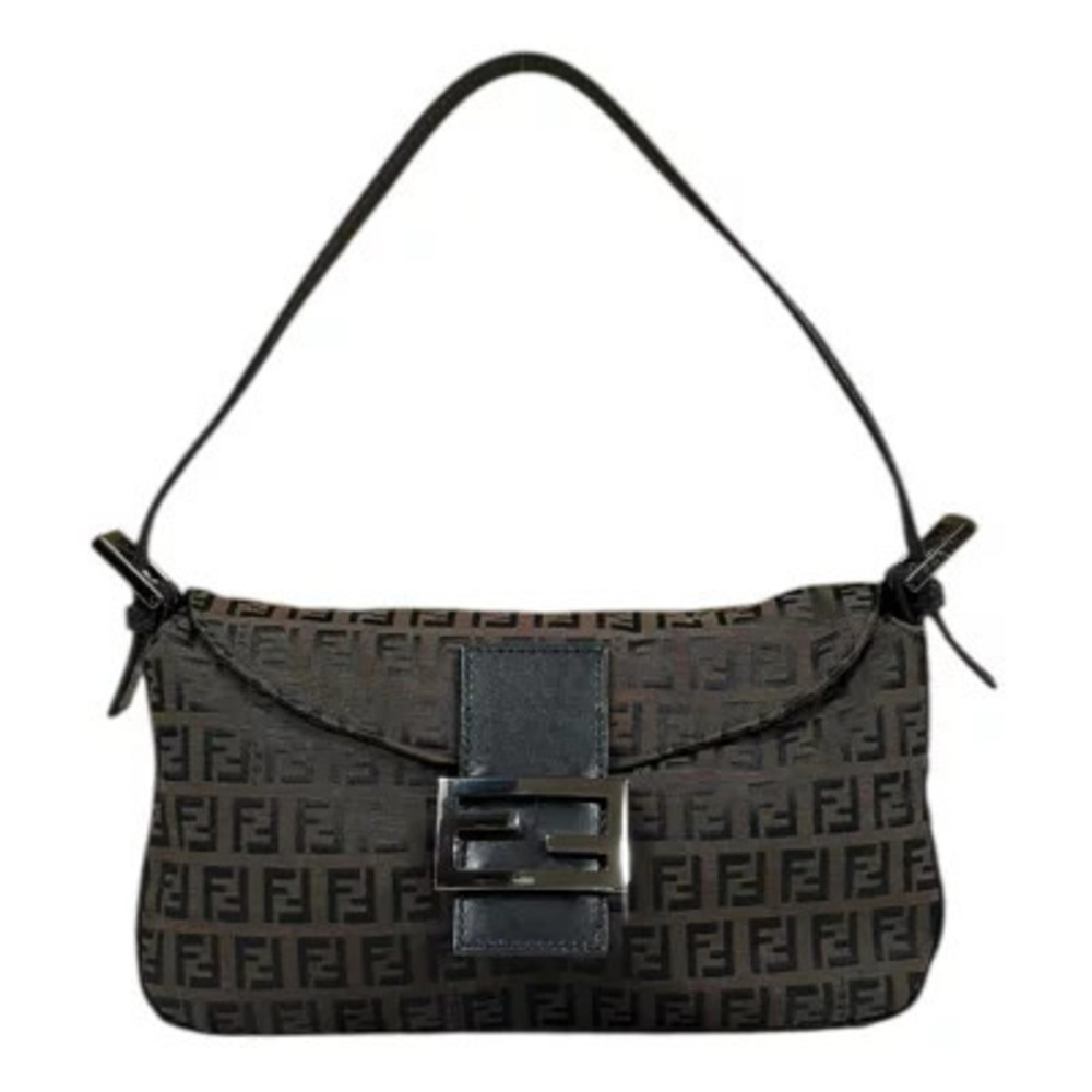 Fendi Mamma Bucket Zucchino Handbag Canvas Brown